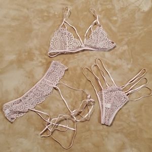 Brand New Blush Lace Lingerie